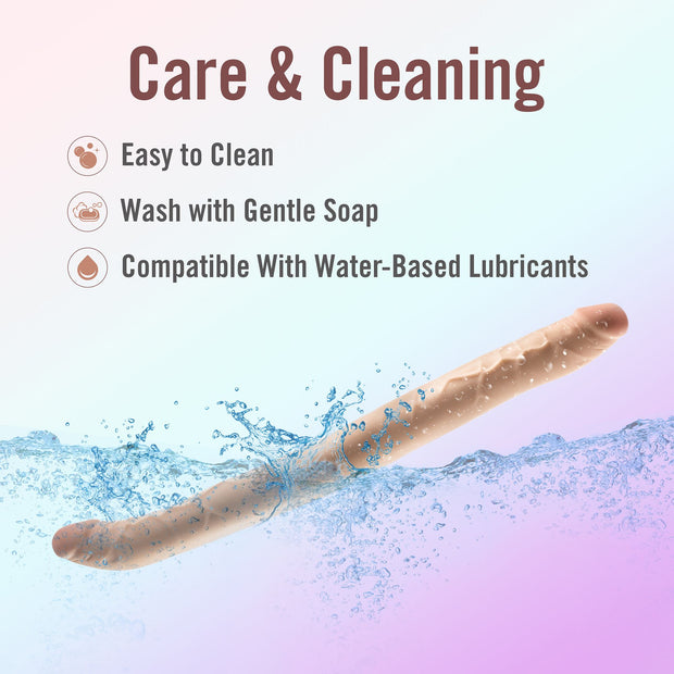 Dr Skin - Dr. Skin Plus 16,5” Biegsamer Doppel-Dildo Beige