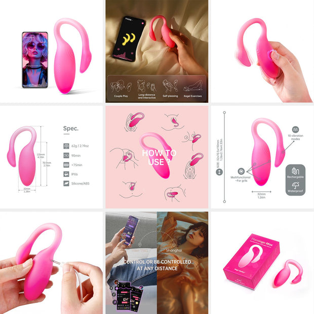 Magic Motion - Flamingo Max Vibro-Ei & Kegeltrainer in Einem - Rosa