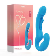 HoneyPlayBox - Harmony Duo App-gesteuerter Strapless Strap-On Bl