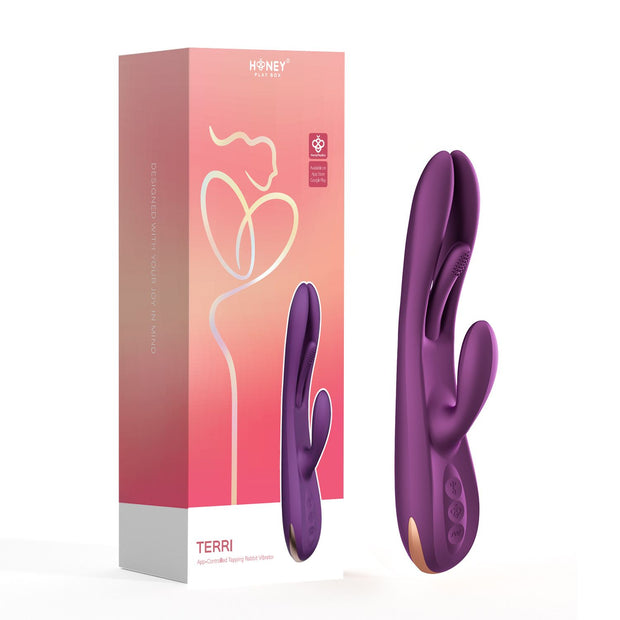HoneyPlayBox - Terri App-gesteuerter Kinky Finger Tapping Rabbit Vibrator L