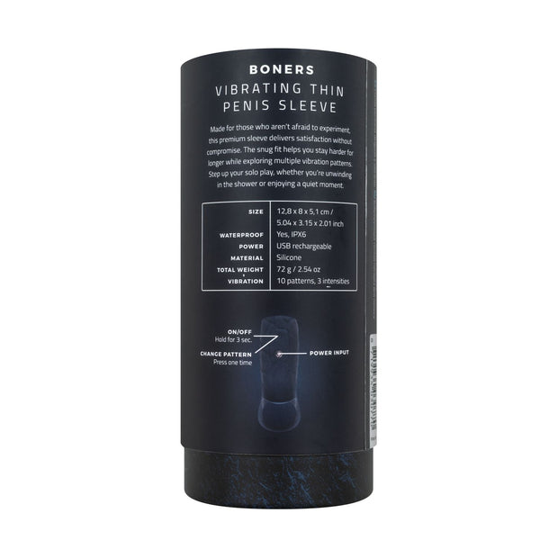 Boners - Vibrierender Penis Sleeve - Blau