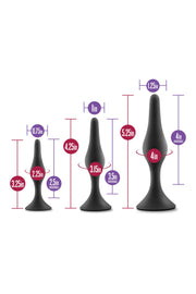 Blush - Luxe Einsteiger-Buttplug-Set Schwarz
