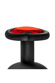 Blush - Luxe Bling Plug Trainingsset Schwarz mit Roten Edelsteinen