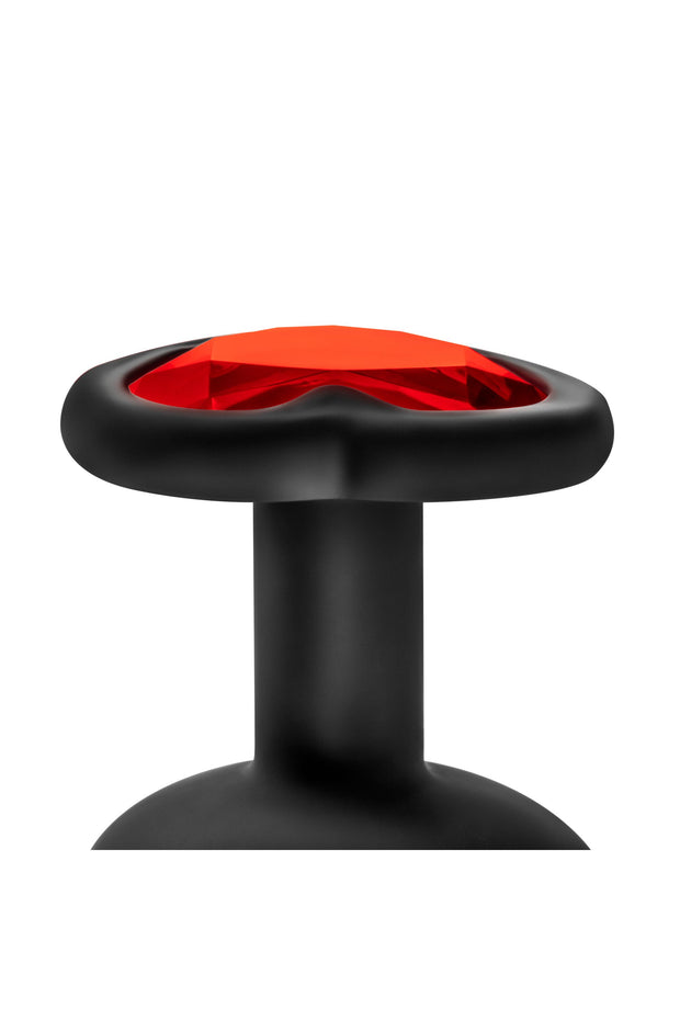 Blush - Luxe Bling Plug Trainingsset Schwarz mit Roten Edelsteinen