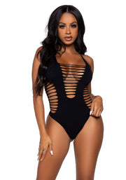 Leg Avenue - Racer Nahtloser Body mit Schnürung