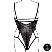 Le Désir – Spitzen-Body mit offenen Cups und Bügeln – Schwarz