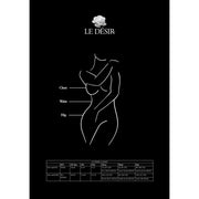 Le Desir - Body de liguero con encaje y red - Negro