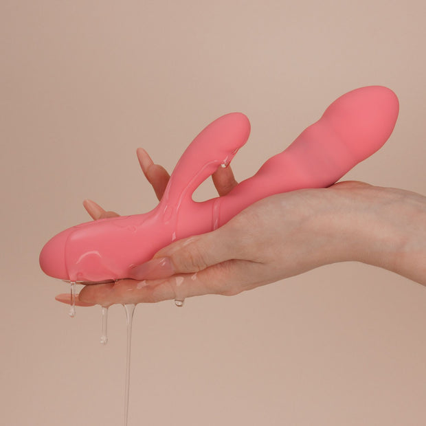SVAKOM - Avery Stoßender Rabbit Vibrator - Erdbeerrosa