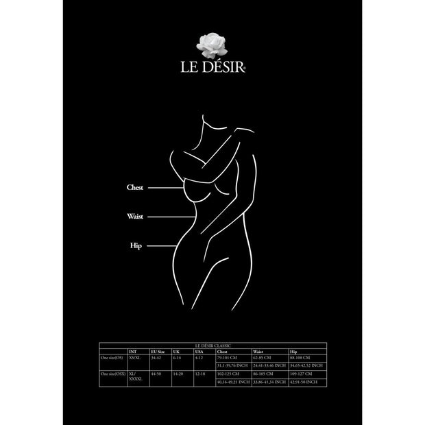 Le Desir – Strapsgürtel-Strumpfhose mit Taillenriemen Queen Size – Schwarz