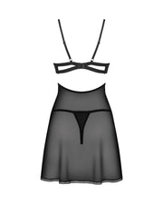 Obsessive - Nutris Babydoll & String - Schwarz