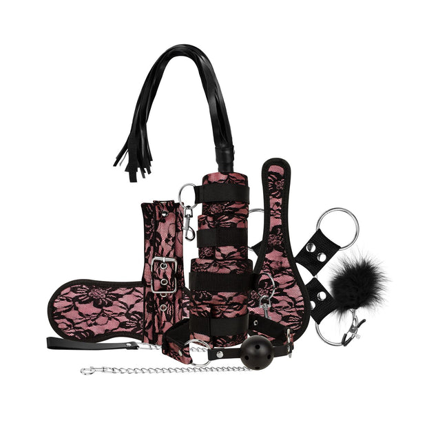 Bedroom Fantasies - Bound by Lace - 8-teiliges SM-Set - Pink