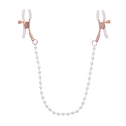 Sportsheets – Peaches ‘n CreaMe Perlen-Brustwarzenklemmen – Creme