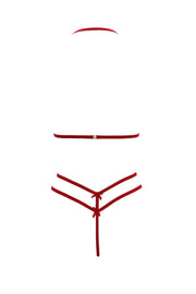 Cottelli Lingerie – Spitzen-Set mit Offenem String – Rot