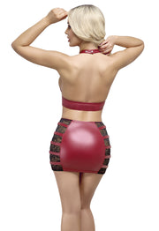Cottelli PARTY – Crop Top & Minirock Set – Rot