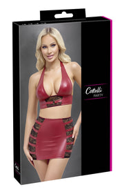 Cottelli PARTY – Crop Top & Minirock Set – Rot