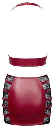 Cottelli PARTY – Crop Top & Minirock Set – Rot