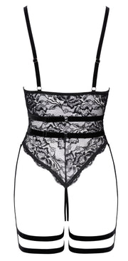Cottelli LINGERIE – Höschenbody ohne Schritt – Schwarz
