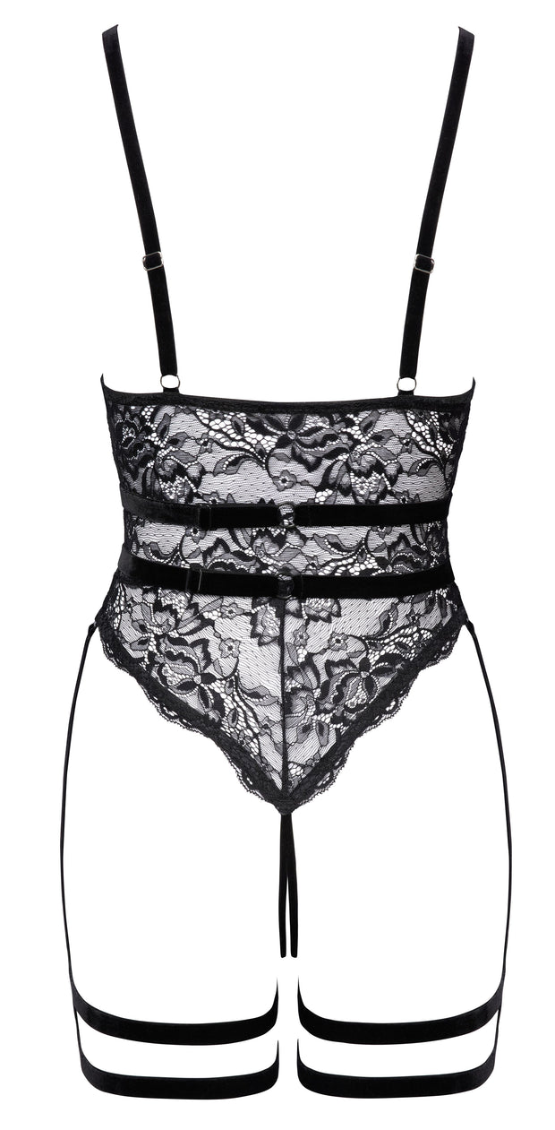 Cottelli LINGERIE – Höschenbody ohne Schritt – Schwarz