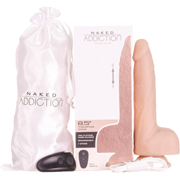 Naked Addiction – Stoßender & Vibrierender Dildo – 21,6 cm