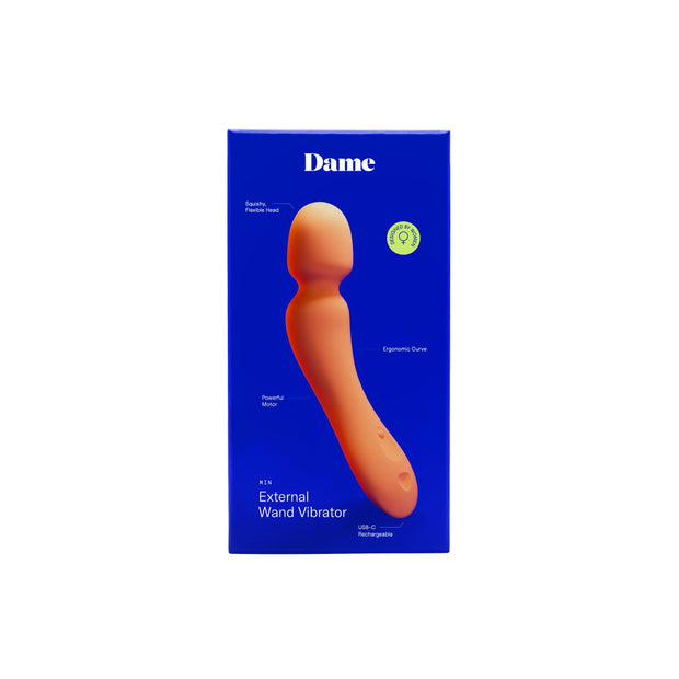 Dame – Min Mini Wand Vibrator – Papaya