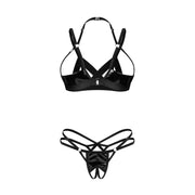 Obsessive – Keira Lise 2-teiliges Offenes Set – Schwarz