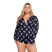 Playboy – Slumber Bunny Romper – Schwarz