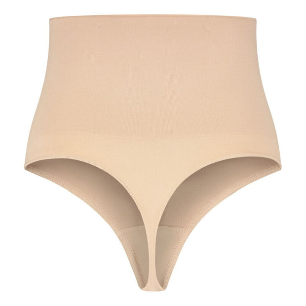 BYE-BRA - NAHTLOSER GÜRTEL STIL TANGA BEIGE GRÖSSE M
