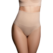 BYE-BRA - NAHTLOSER GÜRTEL STIL TANGA BEIGE GRÖSSE L
