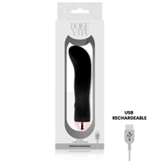 DOLCE VITA - AUFLADBARER VIBRATOR ZWEI SCHWARZ 7 GESCHWINDIGKEIT