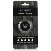 JE JOUE - MAXIMALER STRETCH-COCKRING AUS SILIKON - SCHWARZ