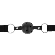 OHMAMA FETISCH SCHWARZER STOFF ATMUNGSAKTIVER BALLKnebel