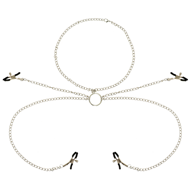 OHMAMA FETISCH 4 NIPPELKLEMMEN MIT KETTE