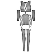 LEG AVENUE - GARTER-KLEID MIT HANDSCHUHEN, EINE GRÖSSE