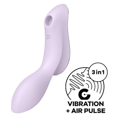 SATISFYER - CURVY TRINITY 2 AIR PULSE VIBRATOR LILA