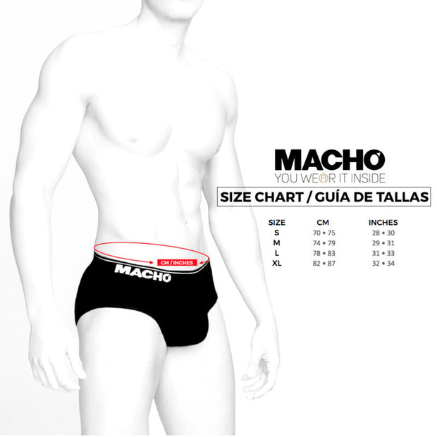 MACHO - MS24R UNTERHOSE DUNKELROT S