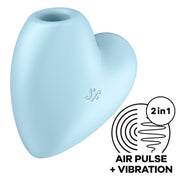 SATISFYER - CUTIE HEART AIR PULSE STIMULATOR & VIBRATOR BLAU