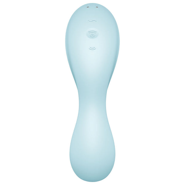 SATISFYER - CURVY TRINITY 5 AIR PULSE STIMULATOR & VIBRATOR APP BLAU