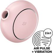 SATISFYER - PRO TO GO 3 DOPPELTER LUFTPULSSTIMULATOR & VIBRATOR ROSA