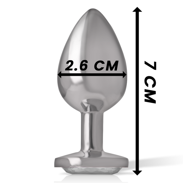 INTENSE - WHITE HEART ALUMINIUM METALL ANAL PLUG GRÖSSE S