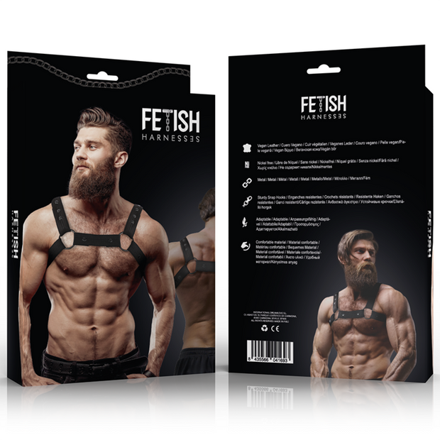 FETISH SUBMISSIVE ATTITUDE - VERSTELLBARER NEOPREN-BRUST-SPORT-HARNESS FÜR MNNER
