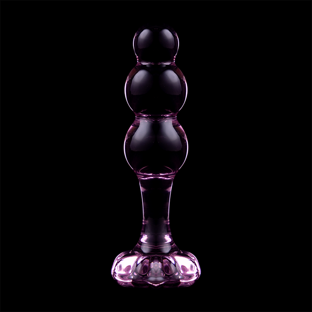 NEBULA SERIES BY IBIZA - MODELL 1 ANALPLUG BOROSILIKATGLAS ROSA 10.5 CM -O- 3 CM