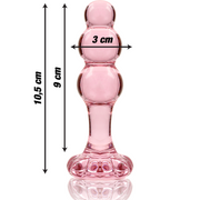 NEBULA SERIES BY IBIZA - MODELL 1 ANALPLUG BOROSILIKATGLAS ROSA 10.5 CM -O- 3 CM