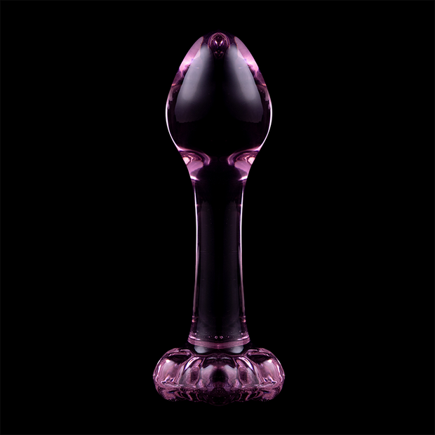 NEBULA SERIES BY IBIZA - MODELL 2 ANALPLUG BOROSILIKATGLAS ROSA 11 CM -O- 3.5 CM