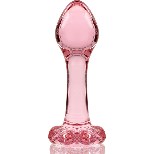 NEBULA SERIES BY IBIZA - MODELL 2 ANALPLUG BOROSILIKATGLAS ROSA 11 CM -O- 3.5 CM