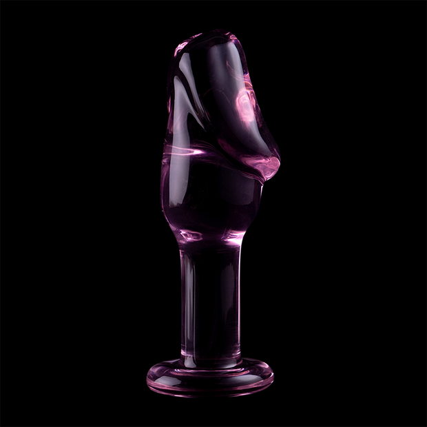 NEBULA SERIES BY IBIZA - MODELL 6 ANALPLUG BOROSILIKATGLAS ROSA 12.5 CM -O- 4 CM