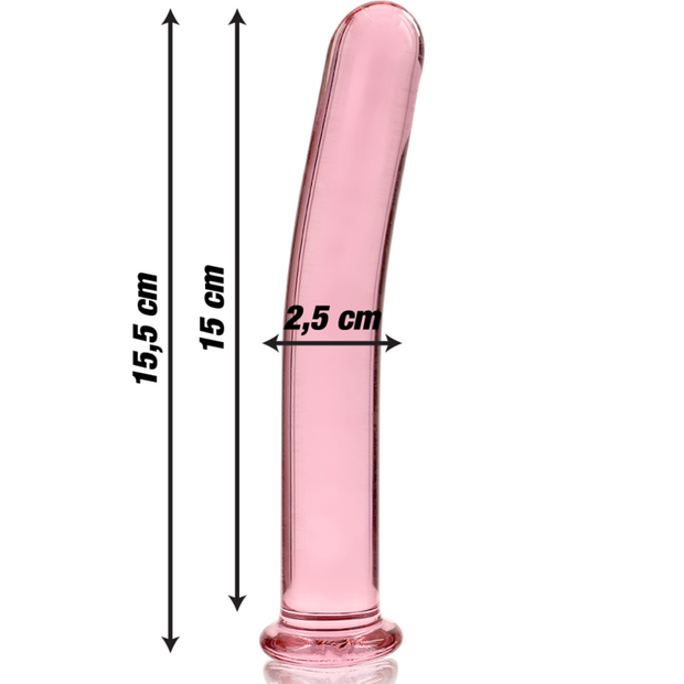 NEBULA SERIES BY IBIZA - MODELL 9 DILDO BOROSILIKATGLAS ROSA 15.5 CM -O- 2.5 CM