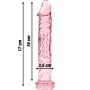 NEBULA SERIES BY IBIZA - MODELL 12 DILDO BOROSILIKATGLAS ROSA 17 CM -O- 3.5 CM