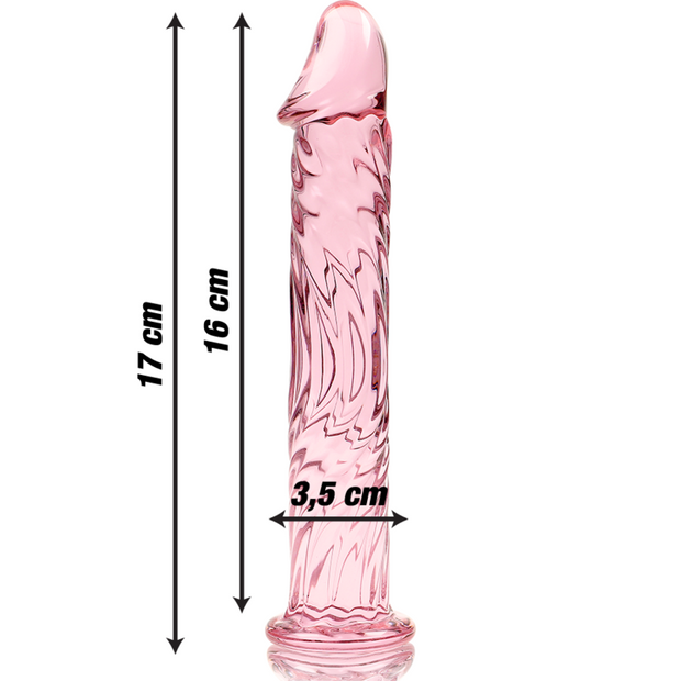 NEBULA SERIES BY IBIZA - MODELL 12 DILDO BOROSILIKATGLAS ROSA 17 CM -O- 3.5 CM
