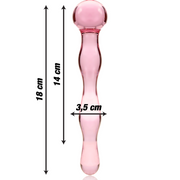 NEBULA SERIES BY IBIZA - MODELL 13 DILDO BOROSILIKATGLAS ROSA 18 CM -O- 3.5 CM