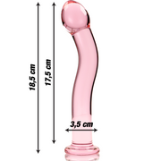 NEBULA SERIES BY IBIZA - MODELL 18 DILDO BOROSILIKATGLAS ROSA 18.5 CM -O- 3.5 CM